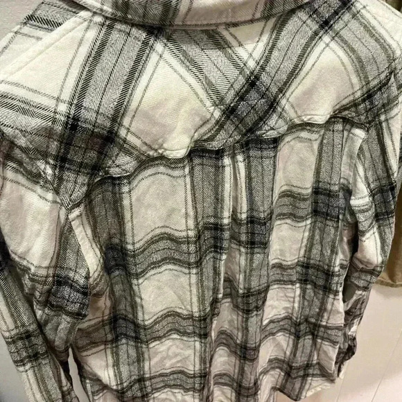 Rails Hunter Plaid Button Down Shirt Black White XS - Picture 3 of 5